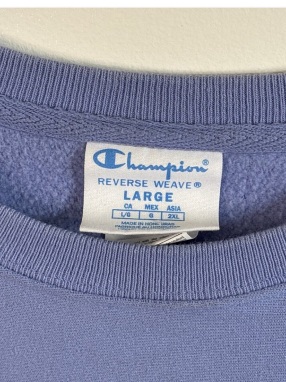 Vintage Champion Reverse Weave Crewneck Sweatshirt Women’s M Periwinkle Blue - Picture 2 of 5